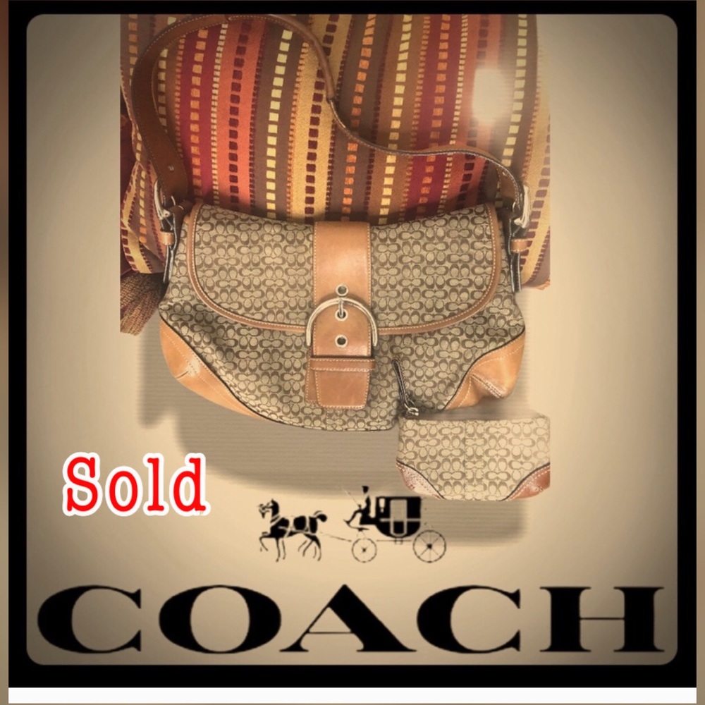 Authentic Coach Handbag and coin purse